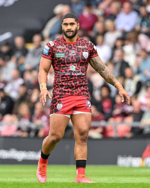 Leigh Leoparları 'ndan Ricky Leutele 17. Betfred Süper Lig karşılaşmasında Leigh Leopards' a karşı Huddersfield Giants Leigh Spor Köyü, Leigh, İngiltere, 13 Temmuz 2024 