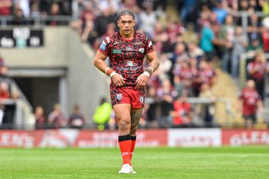 Leigh Leoparları 'ndan Tom Amone 17. Betfred Süper Lig karşılaşmasında Leigh Leopards' a karşı Huddersfield Giants Leigh Spor Köyü, Leigh, İngiltere, 13 Temmuz 2024 