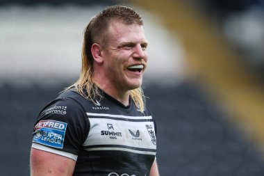 Hull FC 'den Brad Fash 17. Betfred Süper Lig karşılaşmasında Hull FC, Hull KR' a karşı MKM Stadyumu, Hull, Birleşik Krallık, 13 Temmuz 2024 