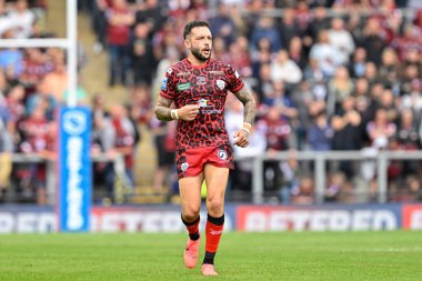 Leigh Leoparları 'ndan Gareth OBrien 17. Betfred Süper Lig karşılaşmasında Leigh Leopards' a karşı Huddersfield Giants Leigh Spor Köyü, Leigh, İngiltere, 13 Temmuz 2024 