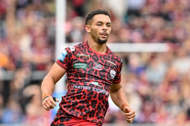 Leigh Leoparları 'ndan Umyla Hanley 17. Betfred Süper Lig karşılaşmasında Leigh Leopards' a karşı Huddersfield Giants Leigh Spor Köyü, Leigh, İngiltere, 13 Temmuz 2024 