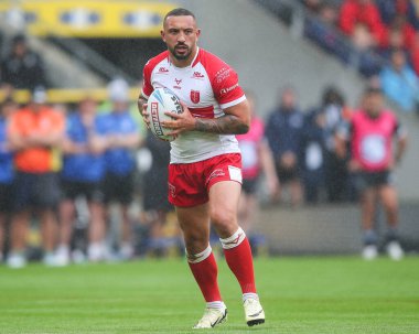 Hull KR 'dan Elliot Minchella 17. Betfred Süper Lig karşılaşmasında Hull FC, Hull KR' a karşı MKM Stadyumu, Hull, Birleşik Krallık, 13 Temmuz 2024 