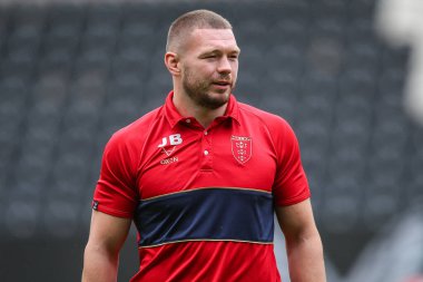 Hull KR 'dan Jack Brown, 17. Betfred Süper Lig karşılaşması öncesinde Hull FC vs Hull KR' a karşı MKM Stadyumu, Hull, Birleşik Krallık, 13 Temmuz 2024 