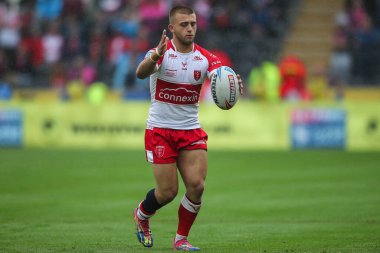 Hull KR 'dan Mikey Lewis 17. Betfred Süper Lig karşılaşmasında Hull FC, Hull KR' a karşı MKM Stadyumu, Hull, Birleşik Krallık, 13 Temmuz 2024 