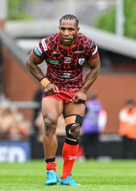 Leigh Leopar 'dan Edwin Ipape 17. Betfred Süper Lig karşılaşmasında Leigh Leopards' a karşı Huddersfield Giants Leigh Spor Köyü, Leigh, İngiltere, 13 Temmuz 2024 