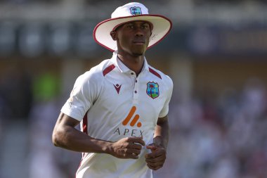 Batı Hint Adaları 'ndan Shamar Joseph 2. Rothesay Deneme Maçı' nda İngiltere ile Batı Hint Adaları arasında Trent Bridge, Nottingham, İngiltere 'de oynanan karşılaşma, 18 Temmuz 2024 