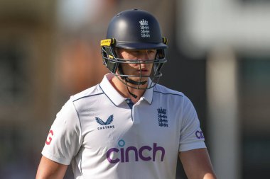 İngiltere 'den kederli Jamie Smith, 18 Temmuz 2024' te Trent Bridge, Nottingham, İngiltere 'de oynanan 2. Rothesay Test Maçı' nda Batı Hint Adaları 'na karşı Batı Hint Adaları karşılaşmasında Batı Hint Adaları' ndan Jason Holder tarafından yakalandıktan sonra oyun alanından ayrıldı. 