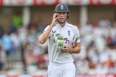 İngiltere 'den kederli bir Zak Crawley Rothesay Test Maçı' nda elendikten sonra İngiltere 'nin Batı Hint Adaları' na karşı Trent Bridge, Nottingham, İngiltere, 20 Temmuz 2024