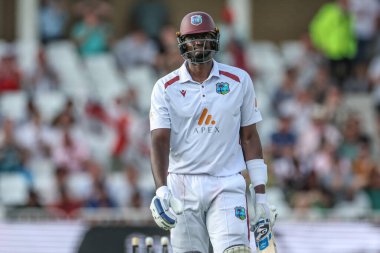 Batı Hint Adaları 'ndan Jason Holder, İngiltere' nin Trent Bridge, Nottingham, 21 Temmuz 2024 'te oynanan Rothesay Test Maçı' nda İngiltere 'nin Batı Hint Adaları' na karşı oynadığı 4.