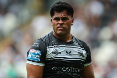 Hull FC 'den Herman Eseese Betfred Süper Lig karşılaşmasında Hull FC, Wigan Warriors' a karşı MKM Stadyumu, Hull, Birleşik Krallık, 20 Temmuz 2024