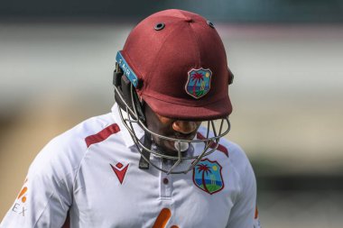 Batı Hint Adaları 'ndan Kavem Hodge, İngiltere' nin Trent Bridge, Nottingham, 21 Temmuz 2024 'te oynanan Rothesay Test Maçı' nda İngiltere 'nin Batı Hint Adaları' na karşı oynadığı 4.