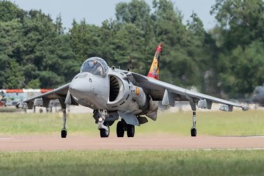 McDonnell Douglas AV-8B Harrier II of 9 ESCUADRILLA Spanish Navy Armada  during The Royal International Air Tattoo 2024 at RAF Fairford, Cirencester, United Kingdom, 19th July 2024 clipart