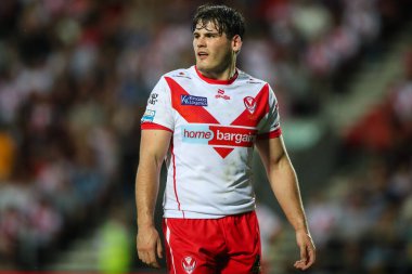 St. Helens 'den Noah Stephens, 18. Betfred Süper Lig karşılaşmasında St Helens' e karşı Wicked Stadyumu, St Helens, Birleşik Krallık, 19 Temmuz 2024
