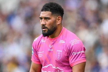 Hull KR takımından Kelepi Tanginoa 18. Betfred Süper Lig karşılaşmasında Leeds Gergedan Hull KR 'a karşı Headingley Stadyumu, Leeds, İngiltere, 20 Temmuz 2024