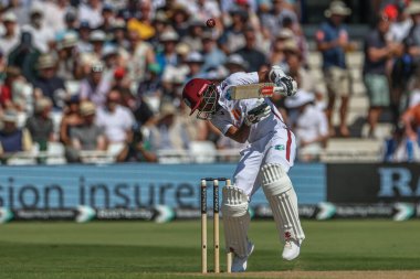 Batı Hint Adaları 'ndan Kraigg Brathwaite, 2. Rothesay Test Maçı' nda İngiltere 'nin Batı Hint Adaları' na karşı Trent Bridge, Nottingham, İngiltere 'de 19 Temmuz 2024' te oynanan 2.