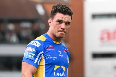 Leeds Rhinos takımından Brodie Croft, 18. Betfred Süper Lig karşılaşmasında Leeds Rhinos 'a karşı Hull KR, Headingley Stadyumu, Leeds, İngiltere, 20 Temmuz 2024