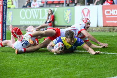 Warrington Wolves 'tan Matty Ashton, 19 Temmuz 2024' te St Helens - Wicked Stadyumu 'nda oynanan 18.