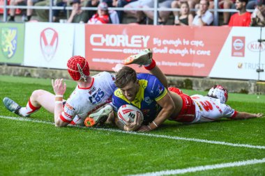 Warrington Wolves 'tan Matty Ashton, 19 Temmuz 2024' te St Helens - Wicked Stadyumu 'nda oynanan 18.