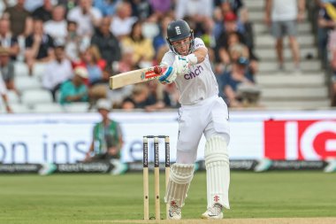 İngiltere 'nin Ollie Pope' u Rothesay Deneme Maçı 'nda İngiltere' nin Batı Hint Adaları 'na karşı Trent Bridge, Nottingham, İngiltere, 20 Temmuz 2024