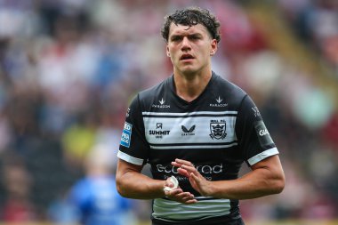 Hull FC 'den Lewis Martin 20 Temmuz 2024' te MKM Stadyumu 'nda oynanan Betfred Süper Ligi karşılaşmasında Hull FC Wigan Warriors' a karşı.