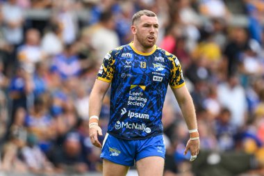 Leeds Rhinos takımından Cameron Smith, 20 Temmuz 202 'de Leeds Stadyumu' nda oynanan 18. Betfred Süper Lig karşılaşması öncesinde Leeds Rhinos 'a karşı Hull KR maçında ısındı.