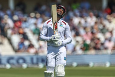 Batı Hint Adaları 'ndan kederli bir Mikyle Louis, İngiltere 2. Rothesay Test Maçı' nda İngiltere 'nin Batı Hint Adaları' na karşı Trent Bridge, Nottingham, Birleşik Krallık 'ta 19 Temmuz 2024' te oynanan 2.