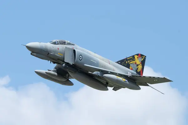 stock image McDonnell Douglas F-4 Phantom II of 338 MIRA Hellenic Air Force during The Royal International Air Tattoo 2024 at RAF Fairford, Cirencester, United Kingdom, 19th July 2024