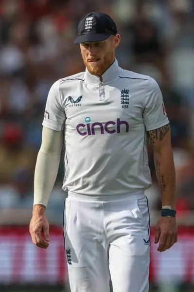 Stock image Ben Stokes of England during the Rothesay Test Match day four match England vs West Indies at Trent Bridge, Nottingham, United Kingdom, 21st July 2024