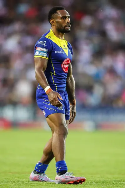 stock image Rodrick Tai of Warrington Wolves during the Betfred Super League Round 18 match St Helens vs Warrington Wolves at Totally Wicked Stadium, St Helens, United Kingdom, 19th July 2024