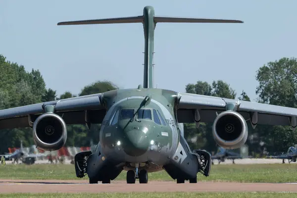 stock image Embraer C-390 Millennium of Embraer Defense & Security during The Royal International Air Tattoo 2024 at RAF Fairford, Cirencester, United Kingdom, 19th July 2024