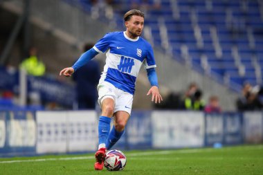 Alfie May of Birmingham City in action during the Pre-season friendly match Birmingham City vs Rangers at St Andrews, Birmingham, United Kingdom, 24th July 2024 clipart