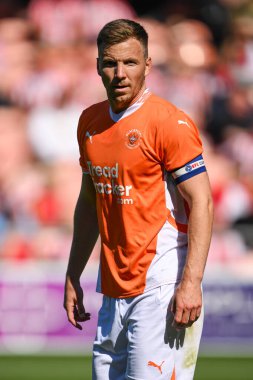 Blackpool 'dan Jaden Jones sezon öncesi dostluk maçı sırasında Blackpool Sunderland' a karşı Bloomfield Road, Blackpool, Birleşik Krallık, 27 Temmuz 2024