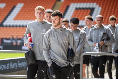Blackpool 'dan Jack Moore, Blackpool' da oynanan Blackpool-Sunderland maçı öncesinde, 27 Temmuz 2024 'te Bloomfield Road, Blackpool' da geldi.