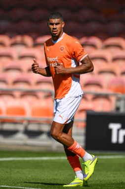 Blackpool 'dan Ash Fletcher, Blackpool' a karşı Blackpool - Sunderland maçı sırasında, Bloomfield Road, Blackpool, Birleşik Krallık, 27 Temmuz 2024