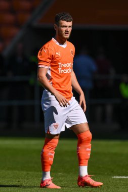 Blackpool 'dan Jack Moore sezon öncesi dostluk maçı sırasında Blackpool - Sunderland Bloomfield Road, Blackpool, Birleşik Krallık, 27 Temmuz 2024