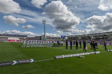 Her iki takım da, İngiltere 'nin Edgbaston, Birmingham, Birleşik Krallık' ta oynadığı 3. Rothesay Test Maçı 'nda milli marşı temsil ediyor.