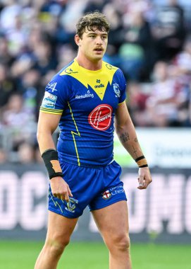 Warrington Wolves 'tan Jordan Crowther Betfred Süper Lig 19. Raundda Wigan Warriors' a karşı Wigan Wolves maçı sırasında Wigan Stadyumu, Wigan, İngiltere, 26 Temmuz 2024