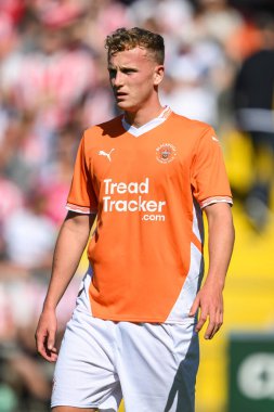 Blackpool 'dan Ryan Finnigan sezon öncesi dostluk maçı sırasında Blackpool - Sunderland Bloomfield Road, Blackpool, Birleşik Krallık, 27 Temmuz 2024