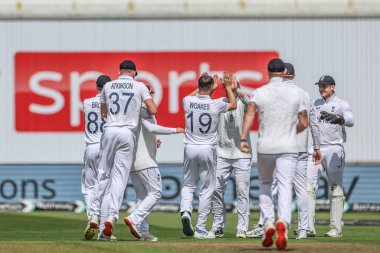 İngiliz Chris Woakes, İngiltere 'nin Edgbaston, Birmingham, Birleşik Krallık' ta oynadığı 3. Rothesay Test Maçı 'nda Batı Hint Adaları' na karşı oynadığı 3.