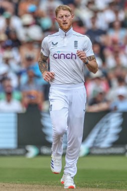 3. Rothesay Deneme Maçı 'nda Ben Stokes İngiltere ile Batı Hint Adaları maçı sırasında Edgbaston, Birmingham, Birleşik Krallık' ta, 26 Temmuz 2024