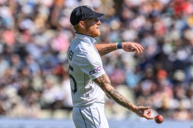 İngiltere 'den Ben Stokes, 3. Rothesay Test Maçı' nda İngiltere, Edgbaston, Birmingham, Birleşik Krallık 'ta Batı Hint Adaları' na karşı, 28 Temmuz 2024