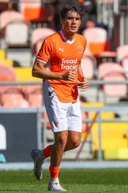 Blackpool 'dan Kyle Joseph, Blackpool' a karşı Blackpool - Sunderland maçı sırasında, Bloomfield Road, Blackpool, Birleşik Krallık, 27 Temmuz 2024