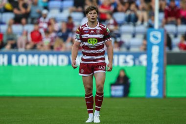 Ethan Havard of Wigan Warriors during the Betfred Super League Round 19 match Wigan Warriors vs Warrington Wolves at DW Stadium, Wigan, United Kingdom, 26th July 2024