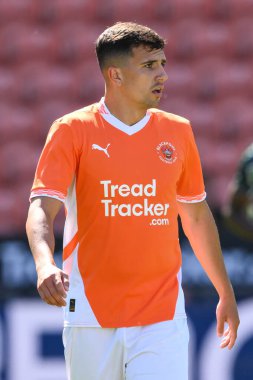Blackpool 'dan Albie Morgan sezon öncesi dostluk maçı sırasında Blackpool - Sunderland Bloomfield Road, Blackpool, Birleşik Krallık' ta, 27 Temmuz 2024