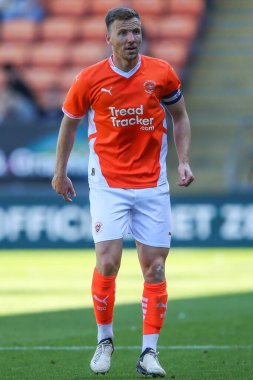 Blackpool 'dan Lee Evans, Blackpool-Sunderland maçında Bloomfield Road, Blackpool, İngiltere' de 27 Temmuz 202 'de karşı karşıya geldi.