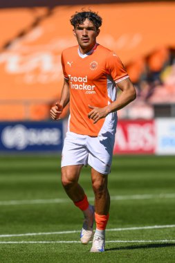 Blackpool 'dan Kyle Joseph, Blackpool' a karşı Blackpool - Sunderland maçı sırasında, Bloomfield Road, Blackpool, Birleşik Krallık, 27 Temmuz 202