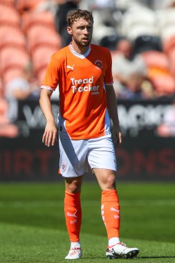 Blackpool 'dan Matthew Pennington sezon öncesi dostluk maçı sırasında Blackpool - Sunderland Bloomfield Road, Blackpool, Birleşik Krallık' ta, 27 Temmuz 202