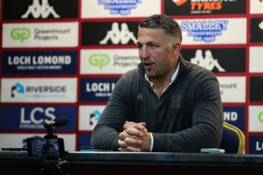 Sam Burgess Warrington Wolves 'un baş antrenörü, 26 Temmuz 2024' te İngiltere 'nin Wigan Stadyumu' nda oynanan 19.