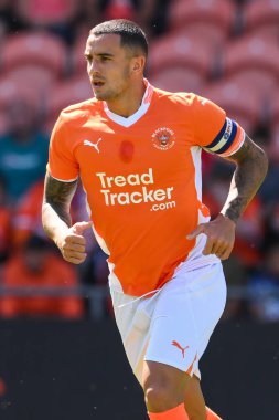 Blackpool 'dan Oliver Norburn sezon öncesi dostluk maçı sırasında Blackpool - Sunderland Bloomfield Road, Blackpool, Birleşik Krallık' ta, 27 Temmuz 202
