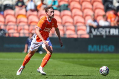 Blackpool 'dan Matthew Pennington, Bloomfield Road, Blackpool, İngiltere' de oynanan Blackpool vs Sunderland maçında 27 Temmuz 202